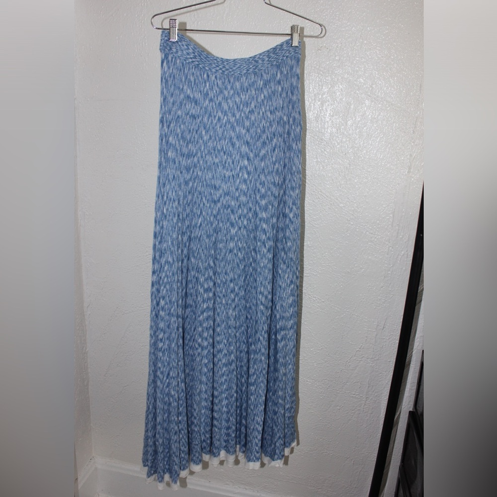 Free people knitted blue maxi skirts